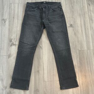 Hollister Men's Dark Gray Slim Straight Jeans